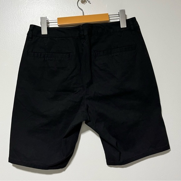 ASOS Men’s Black Chino Shorts Size 32 W Casual Stretch Cotton Blend - Picture 13 of 15